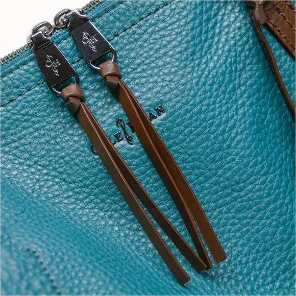 COLE HAAN Pebbled Leather Tote Bag with Tassel - Picture 8 of 15